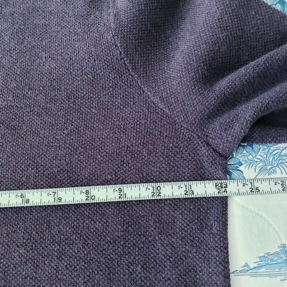 Brooks Brothers Cashmere Blend Quarter Zip Long Sleeve Purple Pullover - Picture 3 of 7